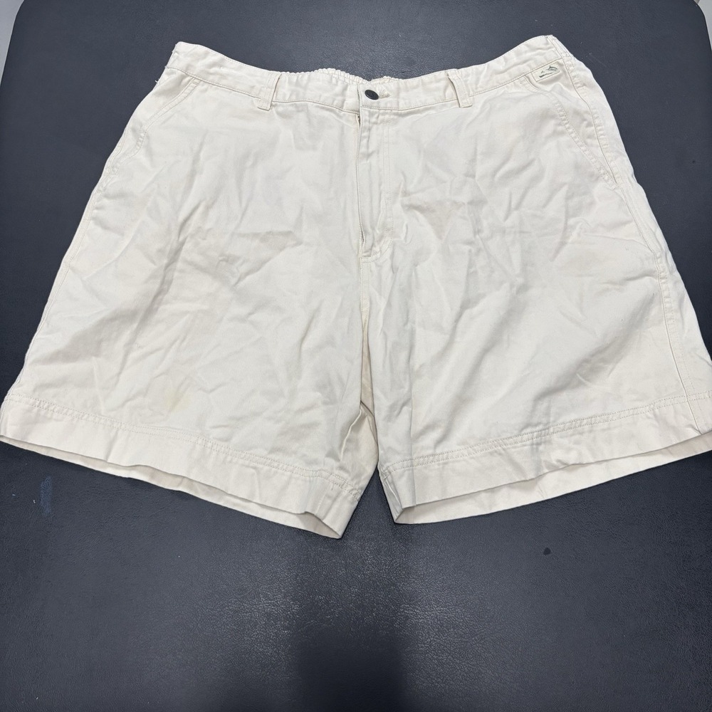 Kahala Shorts Mens 40W 7" Beige Flat‎ Light Canvas Hawaiian